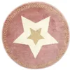 Image de Tapis Rond - HOME DECO KIDS - Étoile Fil Métallisé - Rose - 80 cm