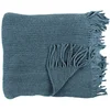 Image de Plaid Chenille "franges" 120x150cm Bleu Canard