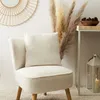 Image de Coussin - Home Deco Factory - Déhoussable - Boucle - Beige