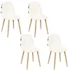 Image de Lot de 4 chaises - home deco factory - lagos - design original - beige et noir