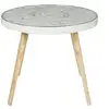 Image de Table Basse - Home Deco Factory - Arabesque - Tendance - Beige Et Blanc