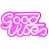 Image de Lampe - Home Deco Factory - Good Vibes - Led - Effet Néon - Rose
