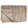 Image de Plaid - Home Deco Factory - Opulence - Imitation Fourrure - Taupe - 120 X 150 Cm