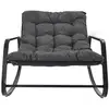 Image de Fauteuil À Bascule - Home Deco Factory - Miami - Tendance - Rembourré - Gris