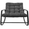 Image de Fauteuil à Bascule - HOME DECO FACTORY - Miami - Tendance - Rembourré - Gris
