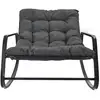 Image de Fauteuil à bascule - home deco factory - miami - tendance - rembourré - gris