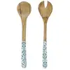 Image de Couverts À Salade En Bois "jaipur" 22cm Bleu
