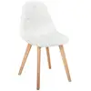 Image de Lot De 4 Chaises - Home Deco Factory - Scandinaves - Patchwork - Beige Et Marron