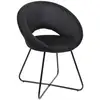 Image de Fauteuil - Home Deco Factory - Giulia - Velours - Noir