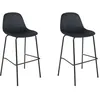 Image de Lot de 2 Tabourets - HOME DECO FACTORY - Giulia - Original - Confortable - Noir