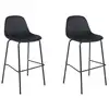 Image de Lot de 2 tabourets - home deco factory - giulia - original - confortable - noir