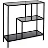 Image de Etagere - Home Deco Factory - Edison - Noir - Verre Fumé