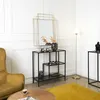 Image de Etagere - Home Deco Factory - Edison - Noir - Verre Fumé