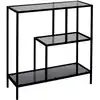 Image de Etagere - home deco factory - edison - noir - verre fumé