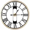 Image de Horloge - Home Deco Factory - Jack - Silencieuse - Bois Et Métal - Marron Et Noir