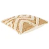 Image de Coussin - HOME DECO FACTORY - Beige - Coton et Jute Tufté - Graphisme Géométrique