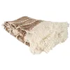 Image de Plaid - Home Deco Factory - Maille Tressée - Franges - Marron