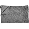 Image de Plaid - Home Deco Factory - Flanelle - Embossé - Gris - 150 X 200 Cm