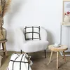 Image de Coussin - HOME DECO FACTORY - Sherpa Blanc Carreaux Noir - Déhoussable