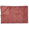 Image de Plaid - Home Deco Factory - Terracotta - Flanelle - Embossé