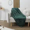Image de Plaid - HOME DECO FACTORY - Flanelle Embossé - Vert