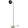 Image de Lampadaire - Home Deco Factory - Métal Noir Et Bois - Design Élégant