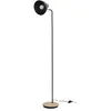 Image de Lampadaire - Home Deco Factory - Métal Noir Et Bois - Design élégant