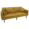 Image de Canapé Convertible - Home Deco Factory - Giulia - Velours - Jaune