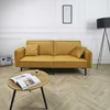 Image de Canapé Convertible - Home Deco Factory - Giulia - Velours - Jaune