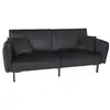Image de Canapé Convertible - Home Deco Factory - Giulia - Velours - Noir