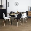 Image de Table - HOME DECO FACTORY - Forest - Extensible - Bois Naturel - Marron et Noir