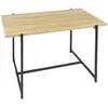 Image de Table Basse - Home Deco Factory - Loka - Design - Bois Et Métal - Marron Et Noir