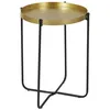 Image de Table D'appoint - Home Deco Factory - Alia - Métal Martelé - Noir Et Or