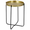 Image de Table dappoint - HOME DECO FACTORY - ALIA - Métal Martelé - Noir et Or
