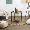 Image de Table dAppoint - HOME DECO FACTORY - Alia - Métal Martelé - Noir et Or