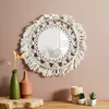 Image de Miroir - HOME DECO FACTORY - Boho - Beige - D55 cm