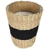 Image de Bougie - Home Deco Factory - Parfumée - Panier Tressé - Beige Et Noir