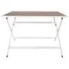 Image de Table - home deco factory - barcelone - métal - effet bois - blanc - 110 x 70 cm