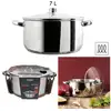 Image de Faitout metal avec couvercle induction 7l m4