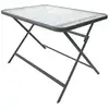 Image de Table - home deco factory - formentera - verre trempé - pliable - gris