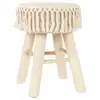 Image de Lot De 2 Tabourets - Home Deco Factory - Pampa - Bohème - Confortables - Beige Et Marron