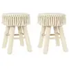 Image de Lot de 2 tabourets - home deco factory - pampa - bohème - confortables - beige et marron