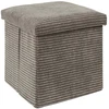 Image de Coffre - Home Deco Factory - Scott - Pliable - Côtelé - Gris