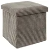 Image de Coffre - HOME DECO FACTORY - Scott - Pliable - Côtelé - Gris