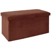 Image de Coffre Banc Pliable - Home Deco Factory - Scott Terra - Côtelé - Orange