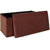 Image de Coffre Banc Pliable - Home Deco Factory - Scott Terra - Côtelé - Orange