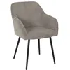 Image de Lot De 2 Fauteuils - Home Deco Factory - Scott - Côtelé - Confortables - Gris Et Noir