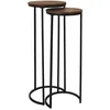 Image de Sellette - Home Deco Factory - Gigogne - Noir Et Marron