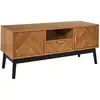 Image de Meuble Tv - Home Deco Factory - Félix - Compact - Marron Et Noir