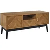 Image de Meuble Tv - Home Deco Factory - Félix - Compact - Marron Et Noir